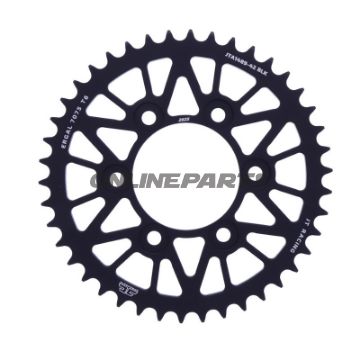 BAGKÆDE ALUMINIUM 42-TANDS STIGNING 525 SORT JT INDVENDIG DIAMETER 080 BOLTAFSTAND 104