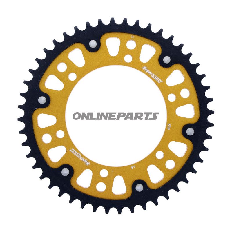 BAGHJUL STE 48 TANDSTIGNING 530 GULD INDRE DIAMETER 130 LOCHKREIS 150