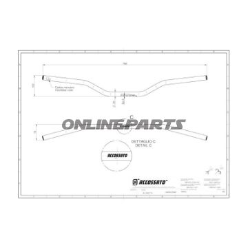 Lenker Alu 22 mm silber Accossato
