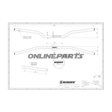 Lenker Alu 22 mm silber Accossato