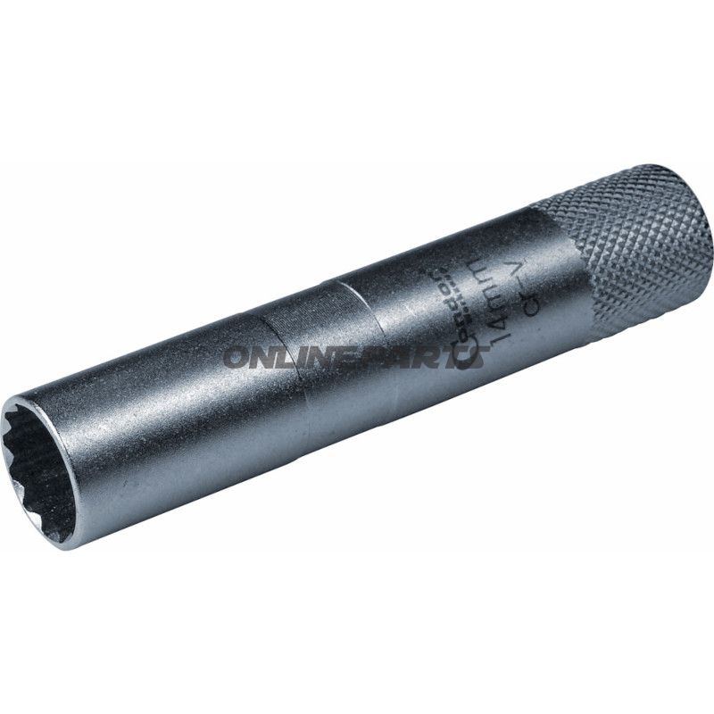 Tændrørsnøgle størrelse 14 mm 3/8 tomme 12 punkts længde 90 mm