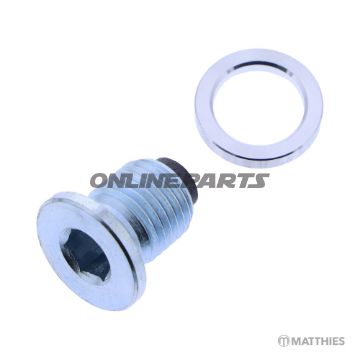 Olieafløbsprop magnetisk JMP M14X1,5 mm med tætningsring