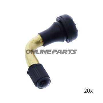 Gummiventil bøjet 8,8 mm til scooter, 20 stk JMP 736.05.53