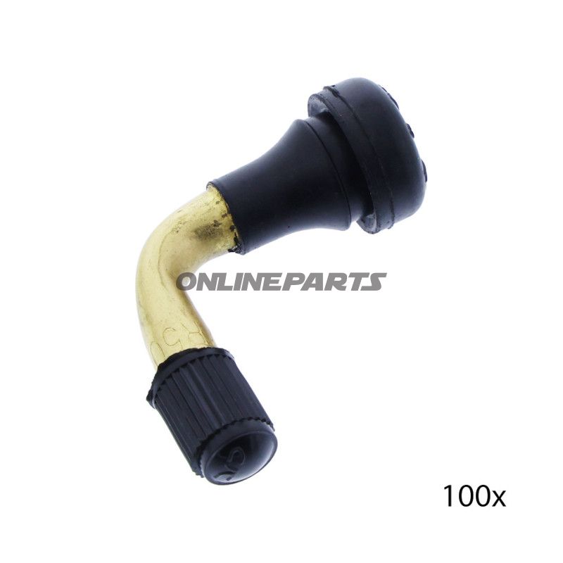 Bøjet gummiventil 8,8 mm til scooter, 100 stk JMP 736.05.54
