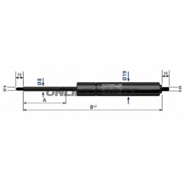 Gasfjeder Stabilus 660 mm 500 N