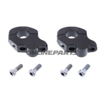 Styradapter 25/17 mm sort LSL til 22 mm styr