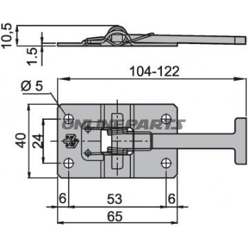 Bild von TUERFESTSTELLER 104MM HALTER: 3380231