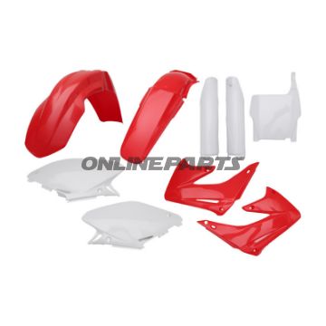 Plastikkit Polisport rød/hvid 716.40.89
