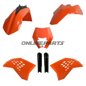Plastikkit Polisport orange/sort 716.40.91