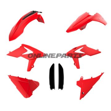 Rødt/sort plastikkit Polisport 716.40.93